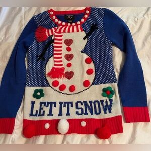 Festive vintage Christmas sweater, medium
